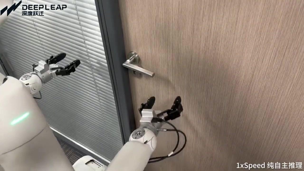 Robot completing a door-opening task