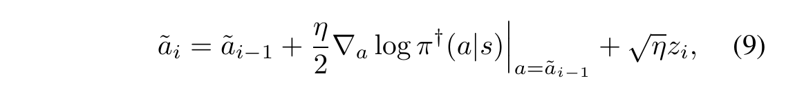 Langevin Policy update, Equation 9